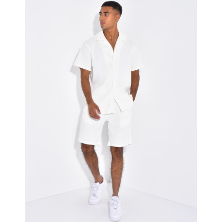 Ensemble plissé short et chemise