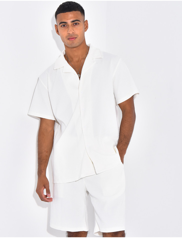 Ensemble plissé short et chemise