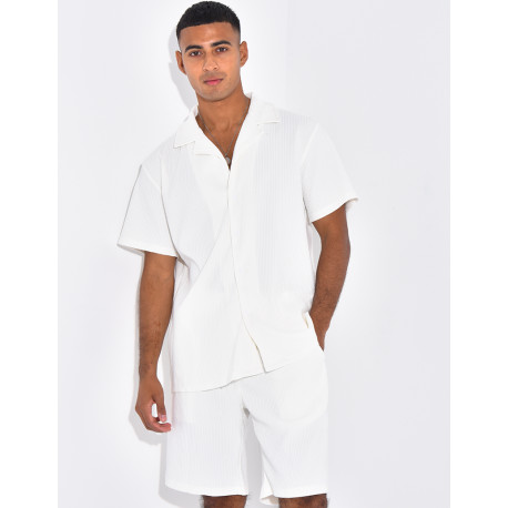 Ensemble plissé short et chemise