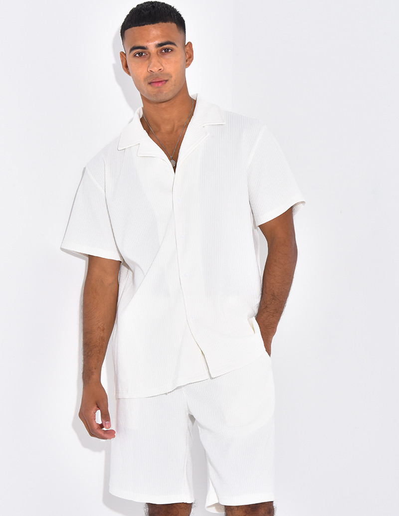 Ensemble plissé short et...