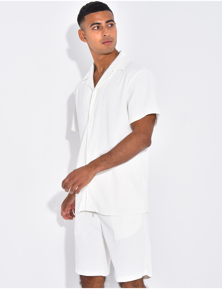 Ensemble plissé short et chemise