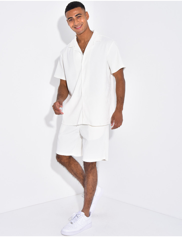 Ensemble plissé short et chemise