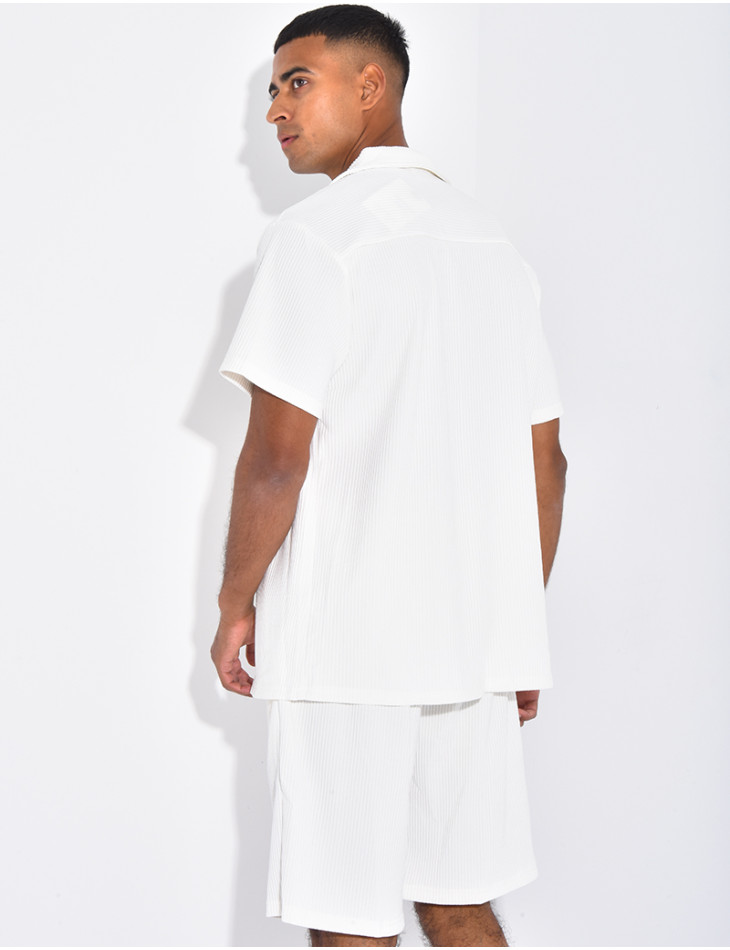 Ensemble plissé short et chemise