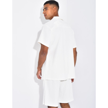 Ensemble plissé short et chemise