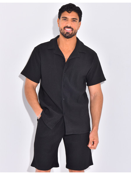 Ensemble plissé short et chemise