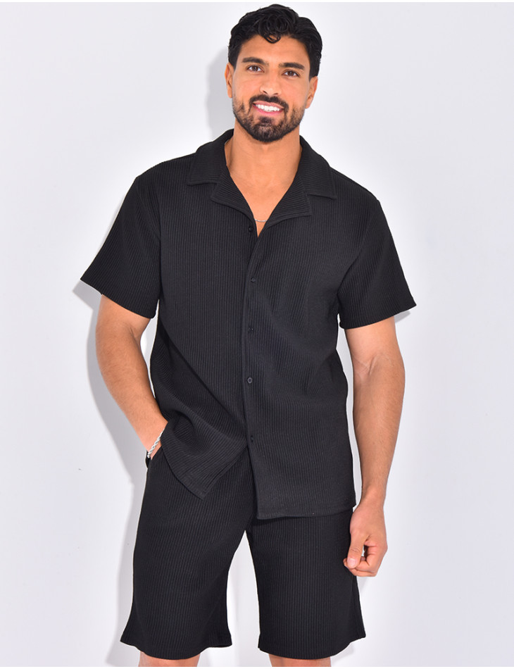 Ensemble plissé short et chemise