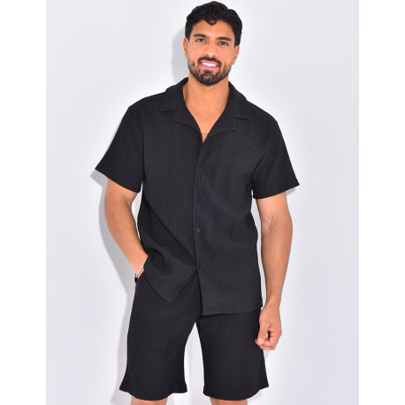 Ensemble plissé short et chemise