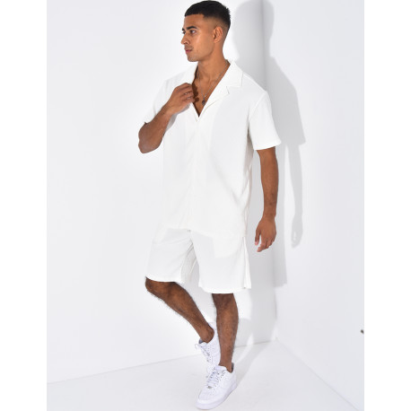 Ensemble plissé short et chemise