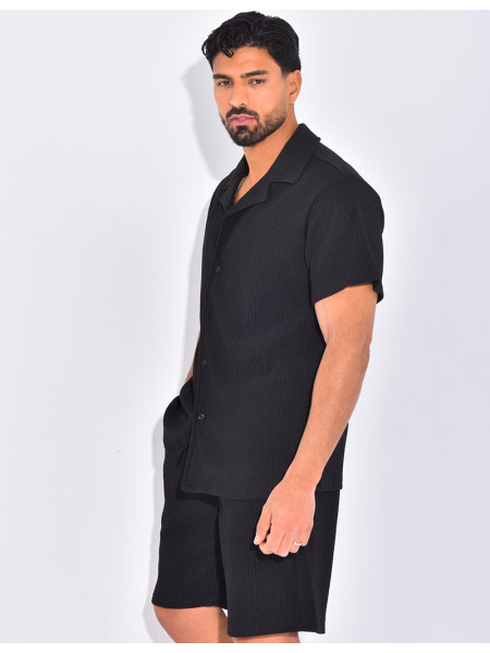 Ensemble plissé short et chemise