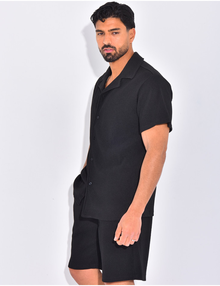 Ensemble plissé short et chemise