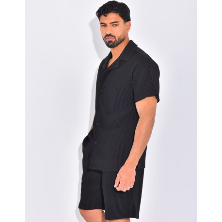 Ensemble plissé short et chemise
