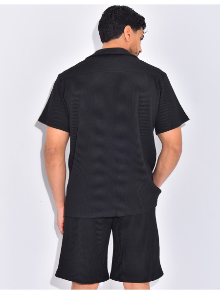 Ensemble plissé short et chemise