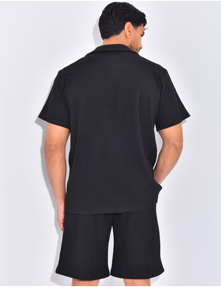 Ensemble plissé short et chemise