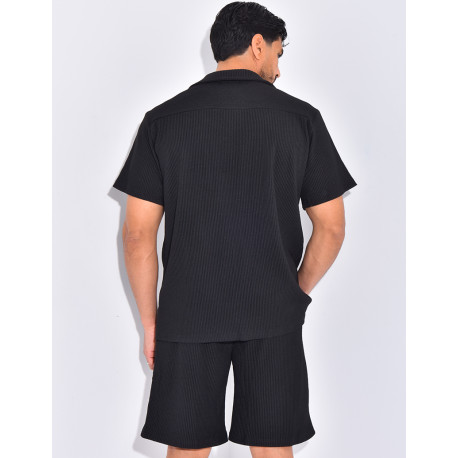 Ensemble plissé short et chemise