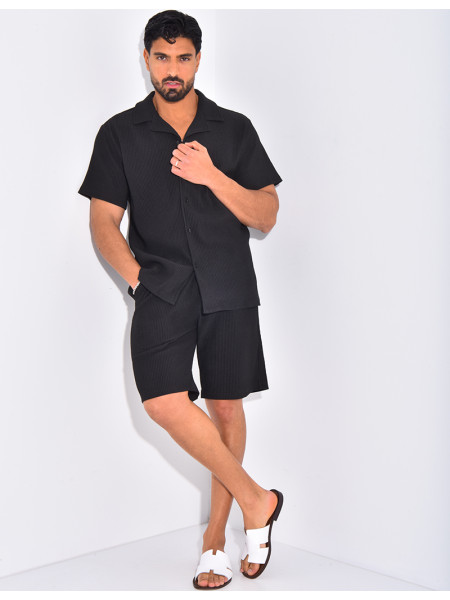 Ensemble plissé short et chemise