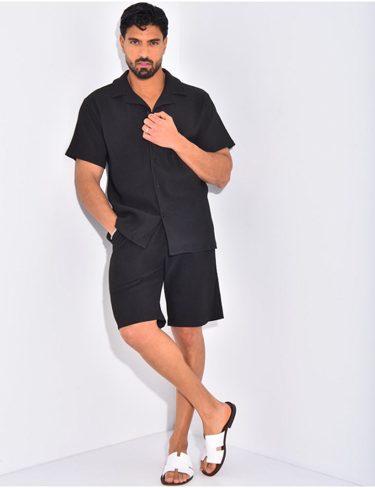Ensemble plissé short et chemise