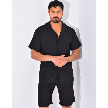 Ensemble plissé short et chemise