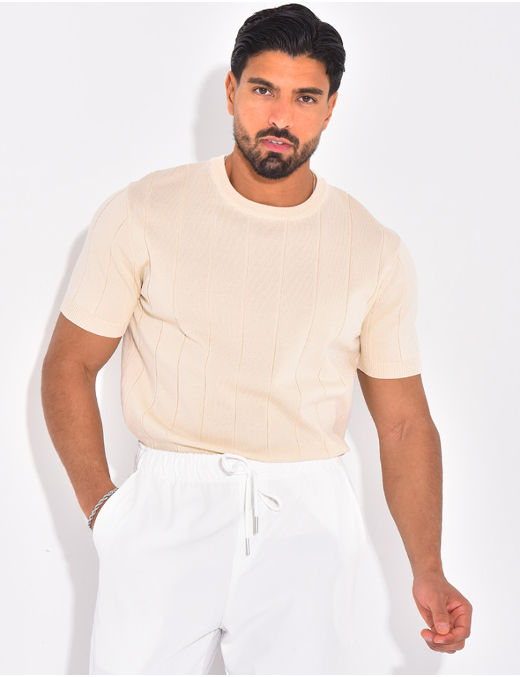 T-shirt côtelé