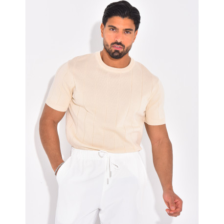 T-shirt côtelé