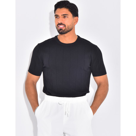 T-shirt côtelé