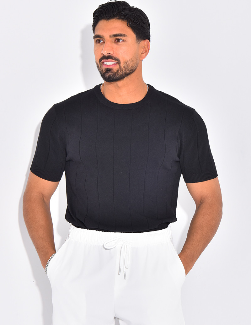 T-shirt côtelé