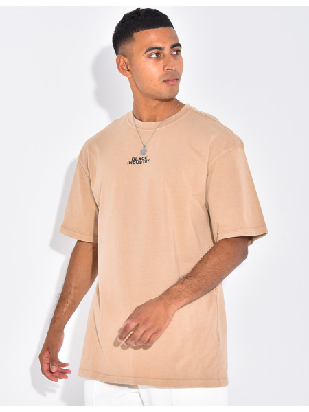 T-shirt à motifs "Black Industry"