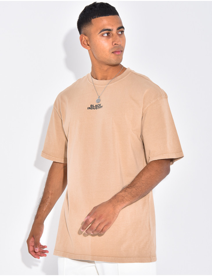 T-shirt à motifs "Black Industry"