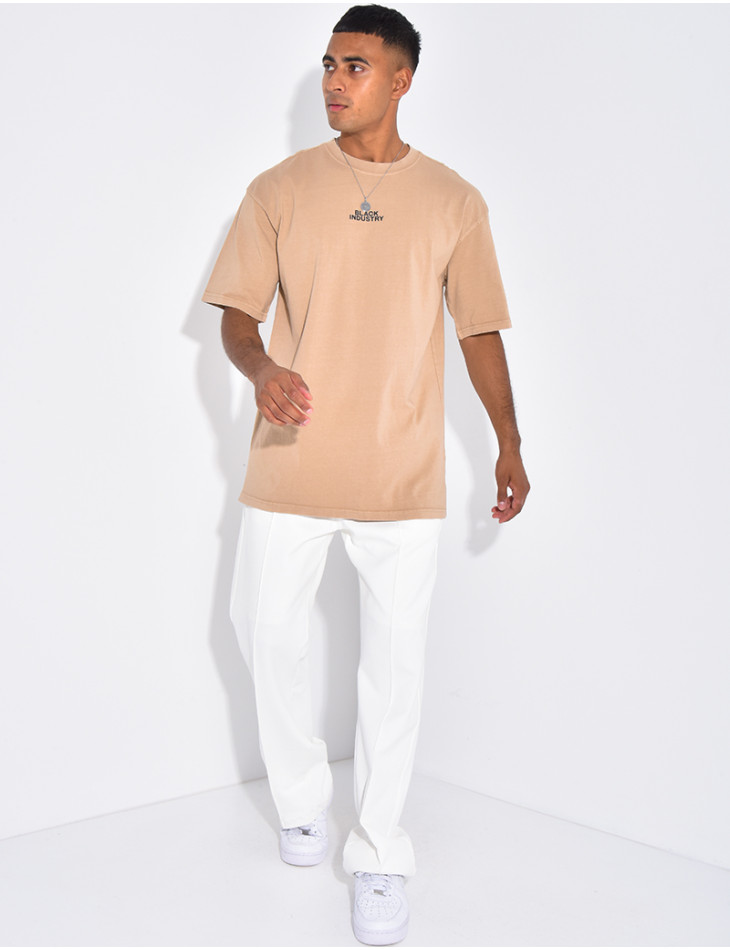 T-shirt à motifs "Black Industry"