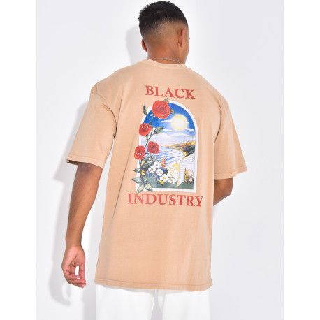 T-shirt à motifs "Black Industry"