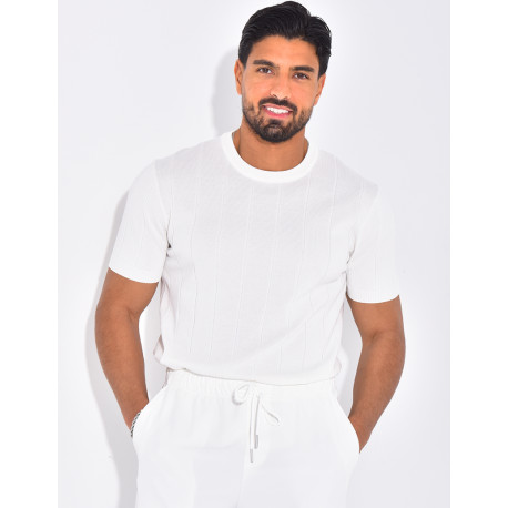 T-shirt côtelé