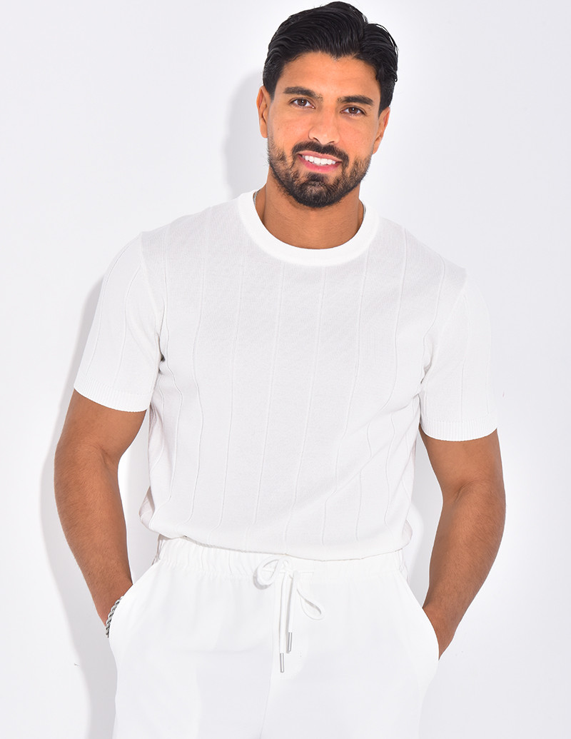 T-shirt côtelé