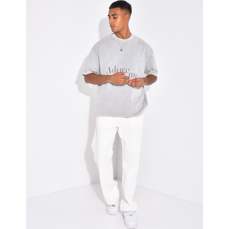 T-shirt washed "Adore me"