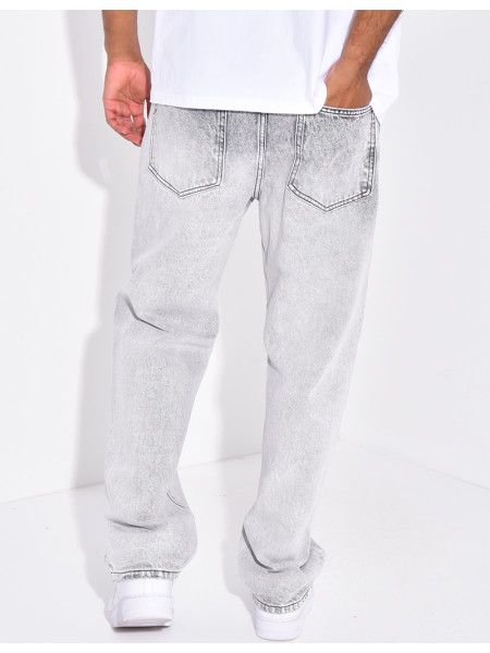 Jeans coupe large destroy