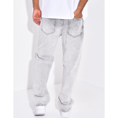 Jeans coupe large destroy