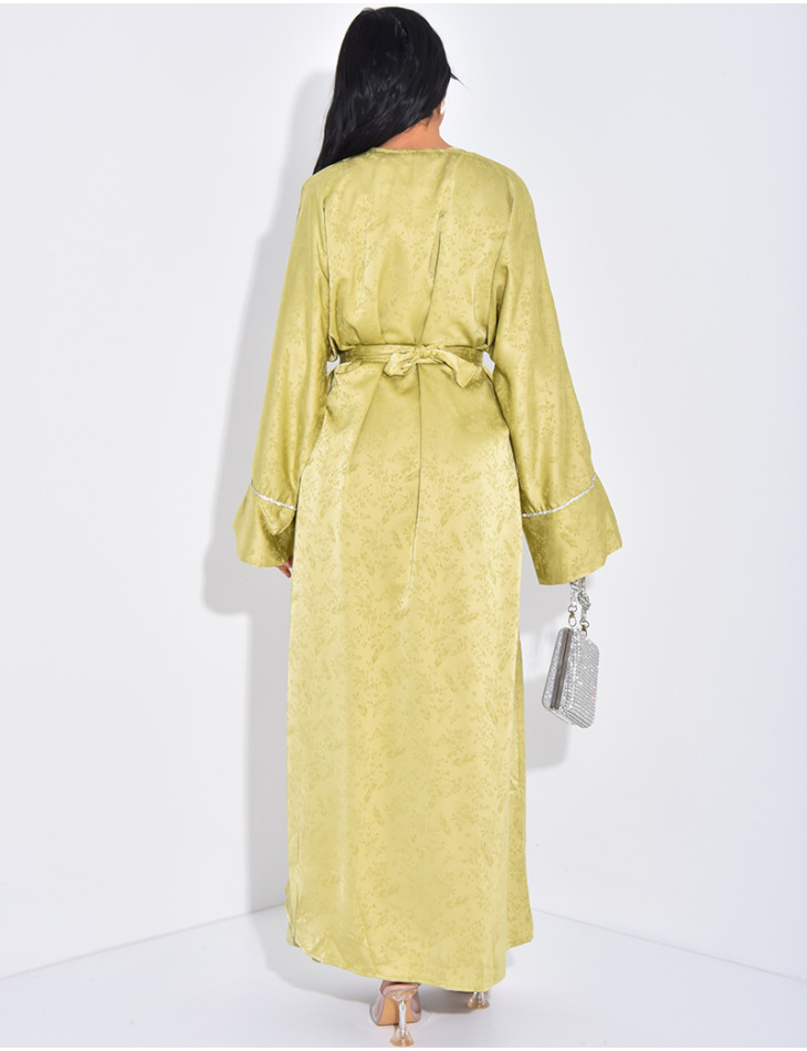 Ensemble premium kimono en satin à strass & robe sans manche