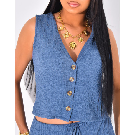 Collier chaine et pendentifs soleil doré