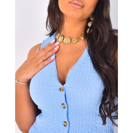 Round design necklace in gold