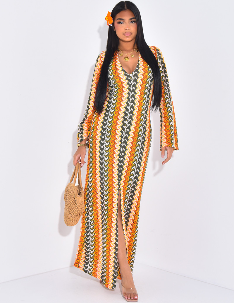 Robe longue en crochet...
