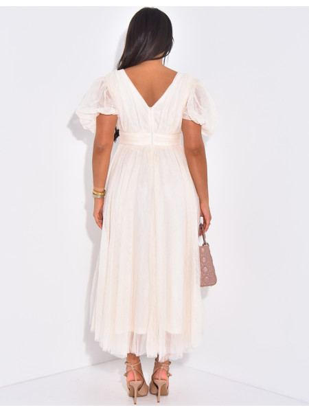 Long dress in tulle