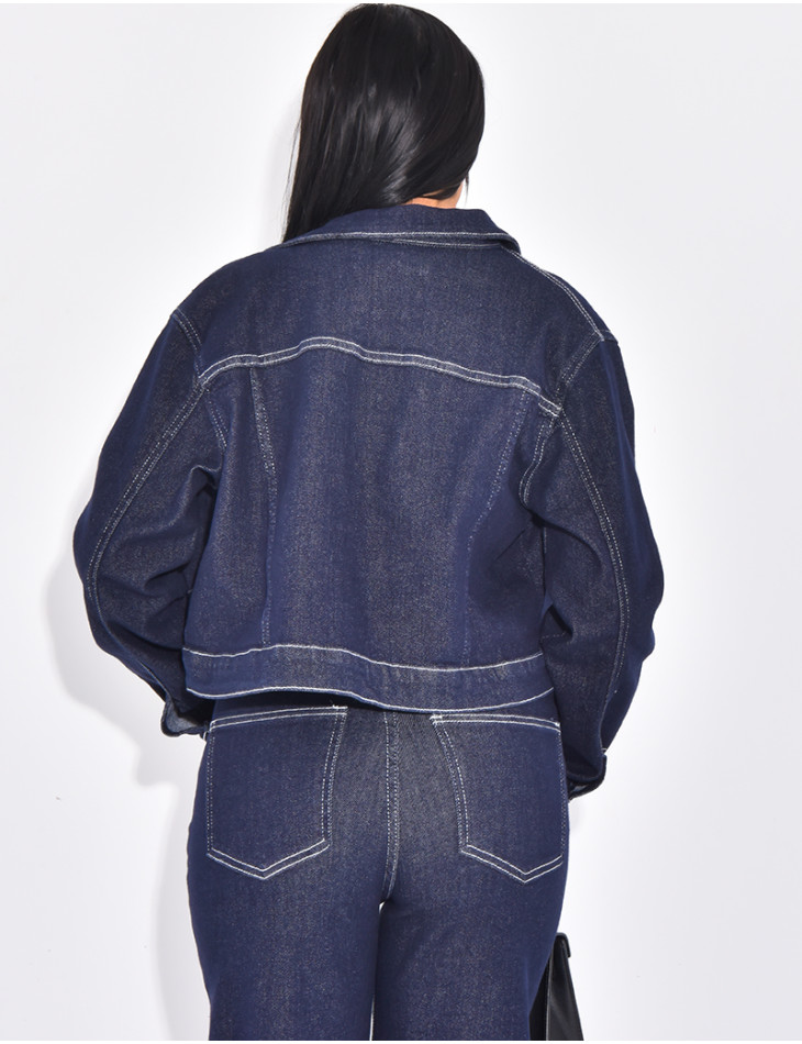 Raw denim jacket