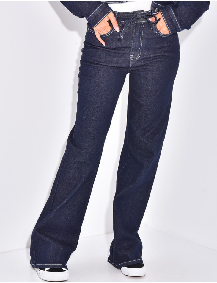 Grobe Jeans mit breitem Schnitt