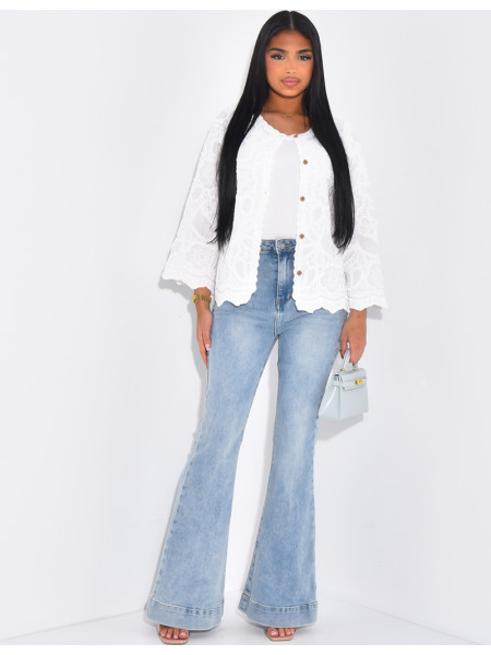 Schlagjeans mit verwaschenem Effekt