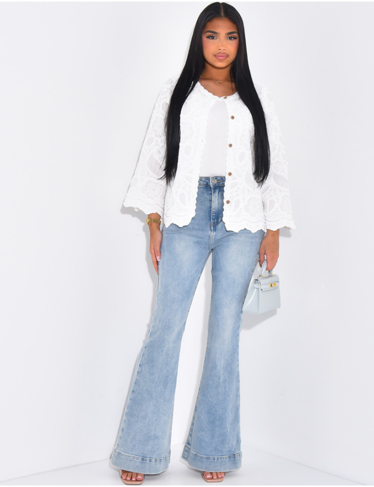 Schlagjeans mit verwaschenem Effekt