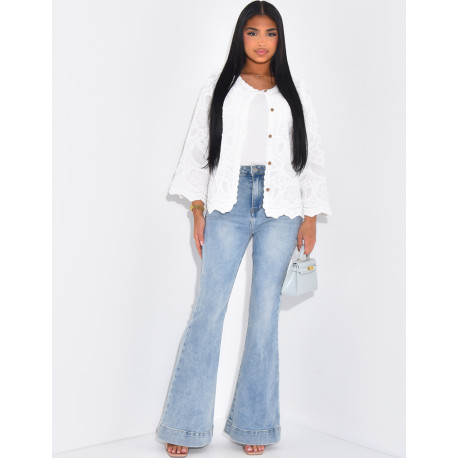 Schlagjeans mit verwaschenem Effekt