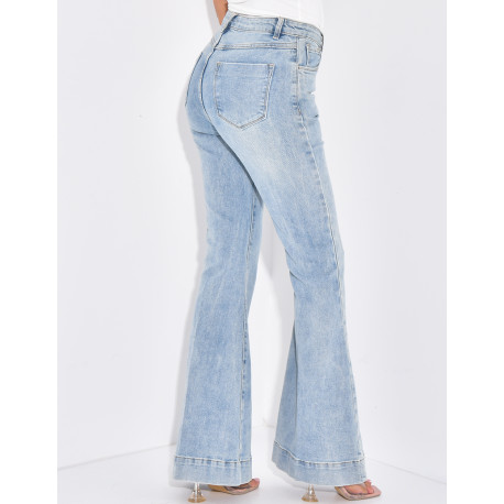 Schlagjeans mit verwaschenem Effekt