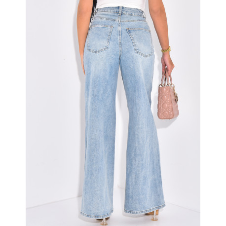 Weit geschnittene Jeans mit verwaschener Optik