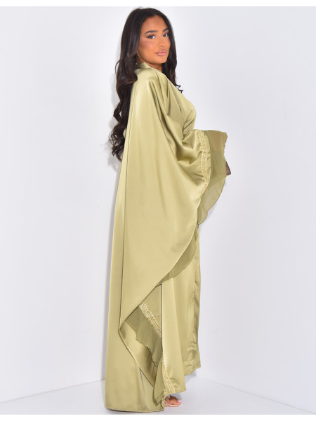 Abaya Schmetterling mit goldenen Bordüren