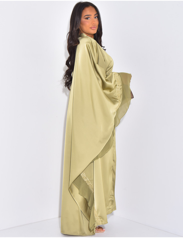 Abaya Schmetterling mit goldenen Bordüren