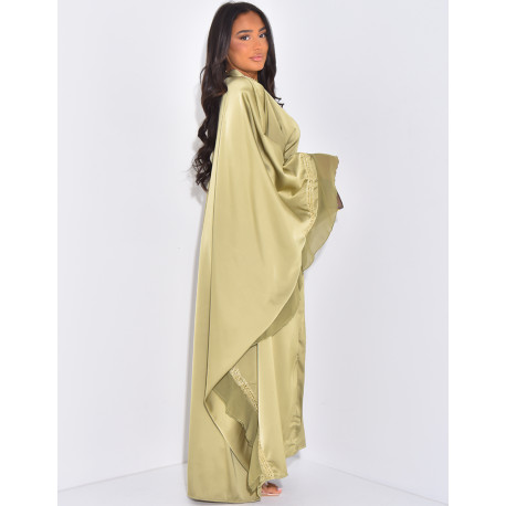 Abaya Schmetterling mit goldenen Bordüren