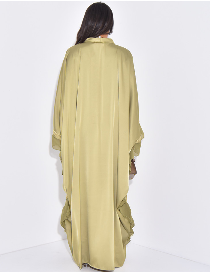 Abaya Schmetterling mit goldenen Bordüren
